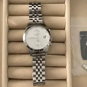 Marc Jacobs Ladies Silver Ferus Watch MBM3378 Marc By Marc Jacobs The Slim Silver Dial Two-Tone Ladies  main image 4